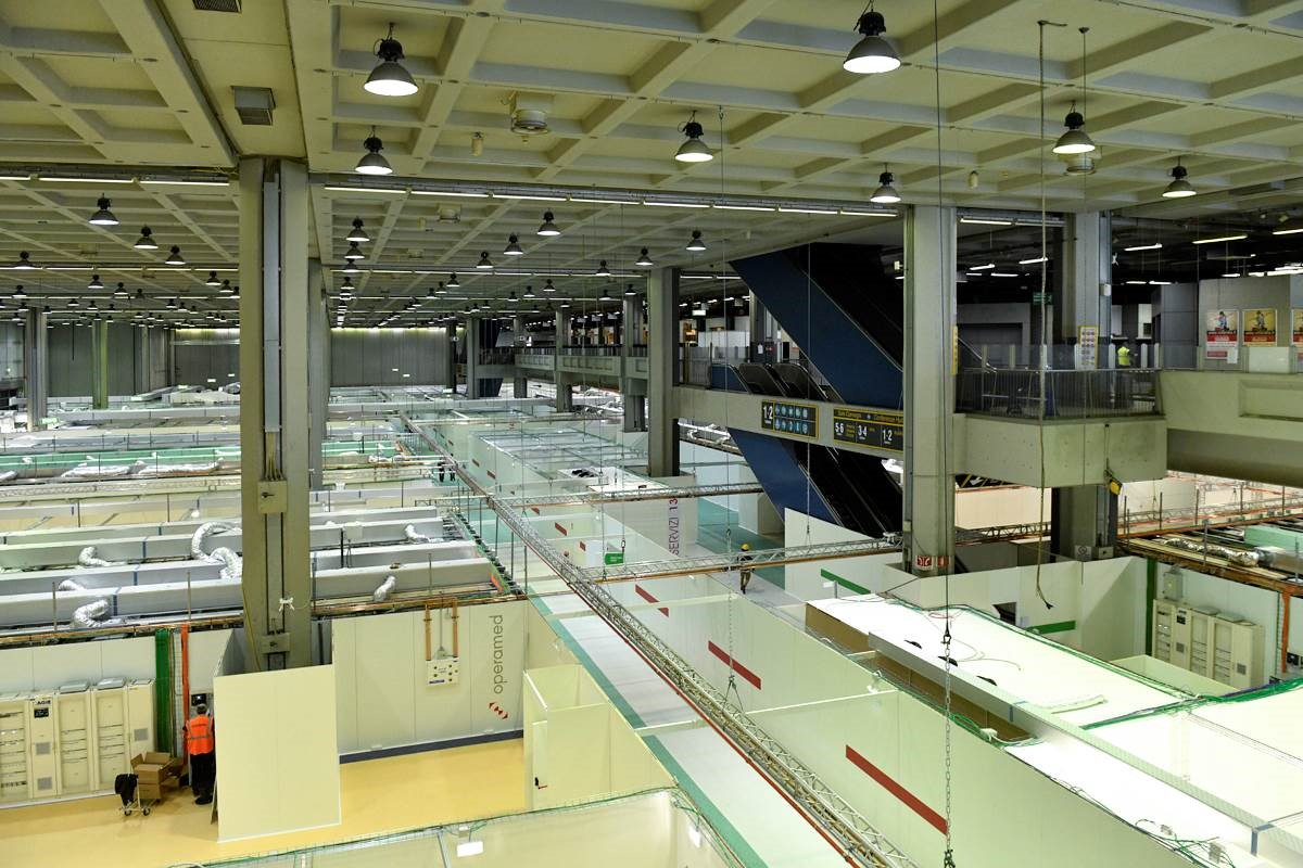 Vista dall'alto della struttura ospedaliera di quota 0.00 (fase2)