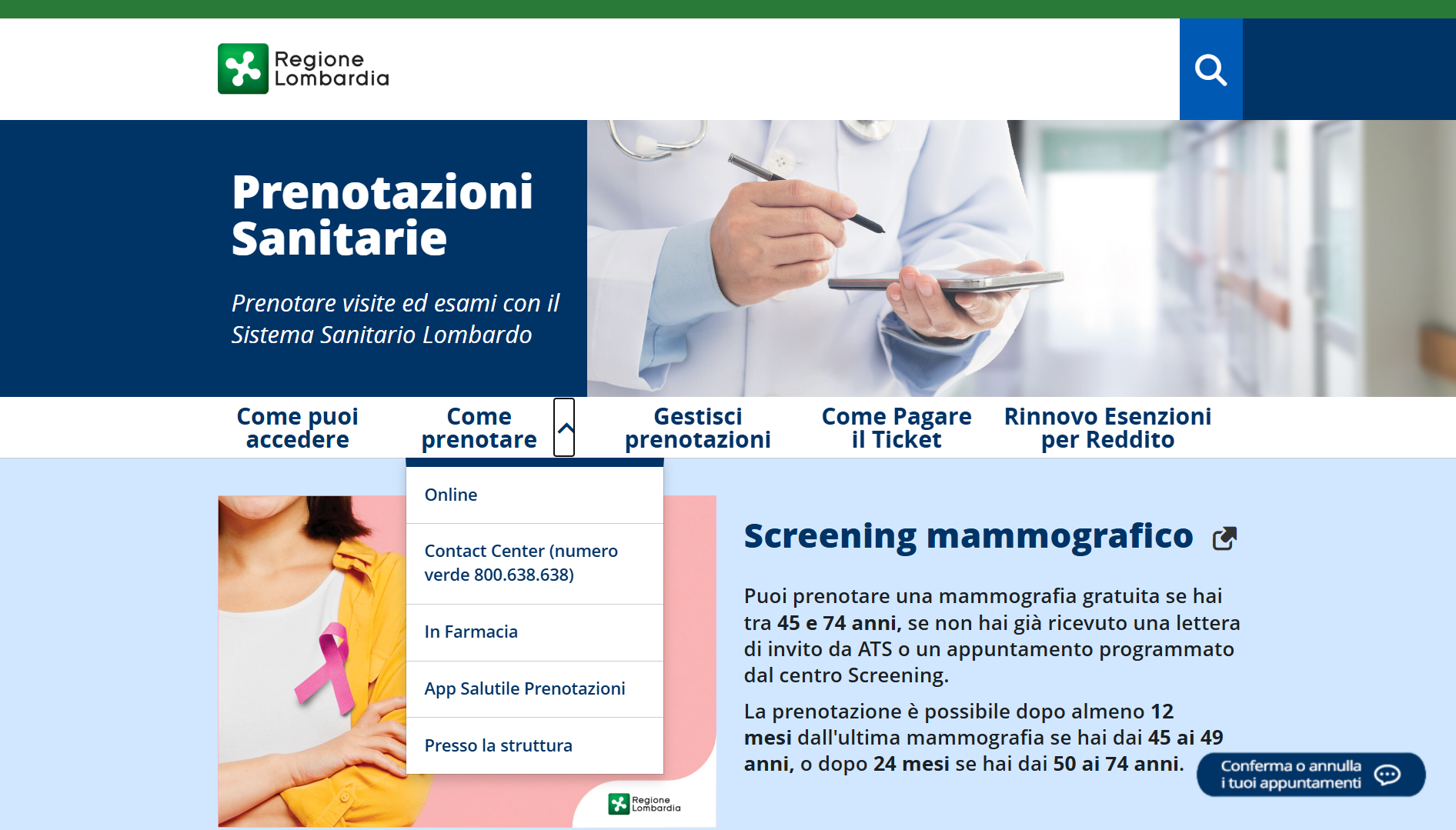 Prenotazioni sanitarie