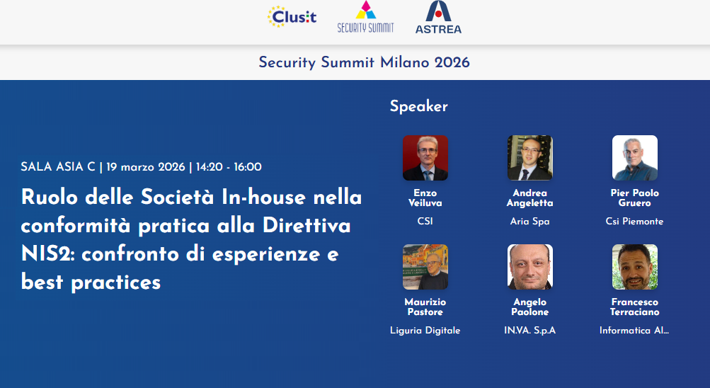 Save the date: 17-19 marzo Security Summit 2026 a Milano - ARIA