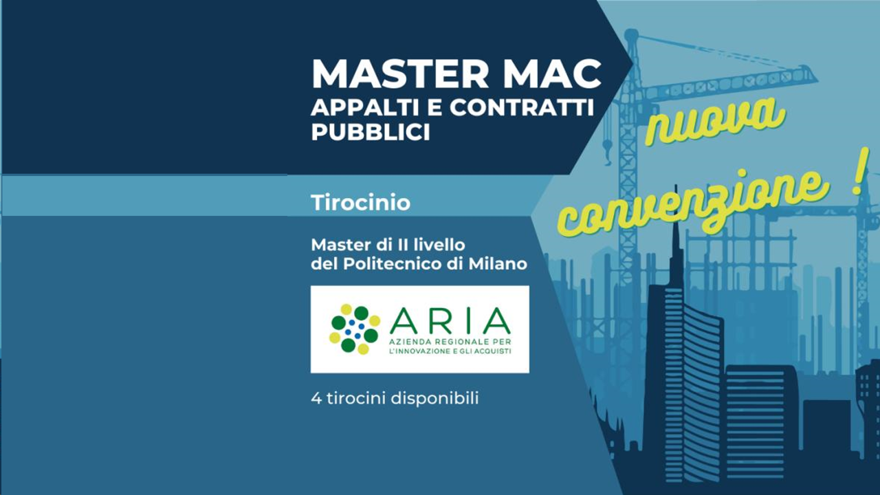 Convenzione tra Aria S.p.A. e Politecnico di Milano