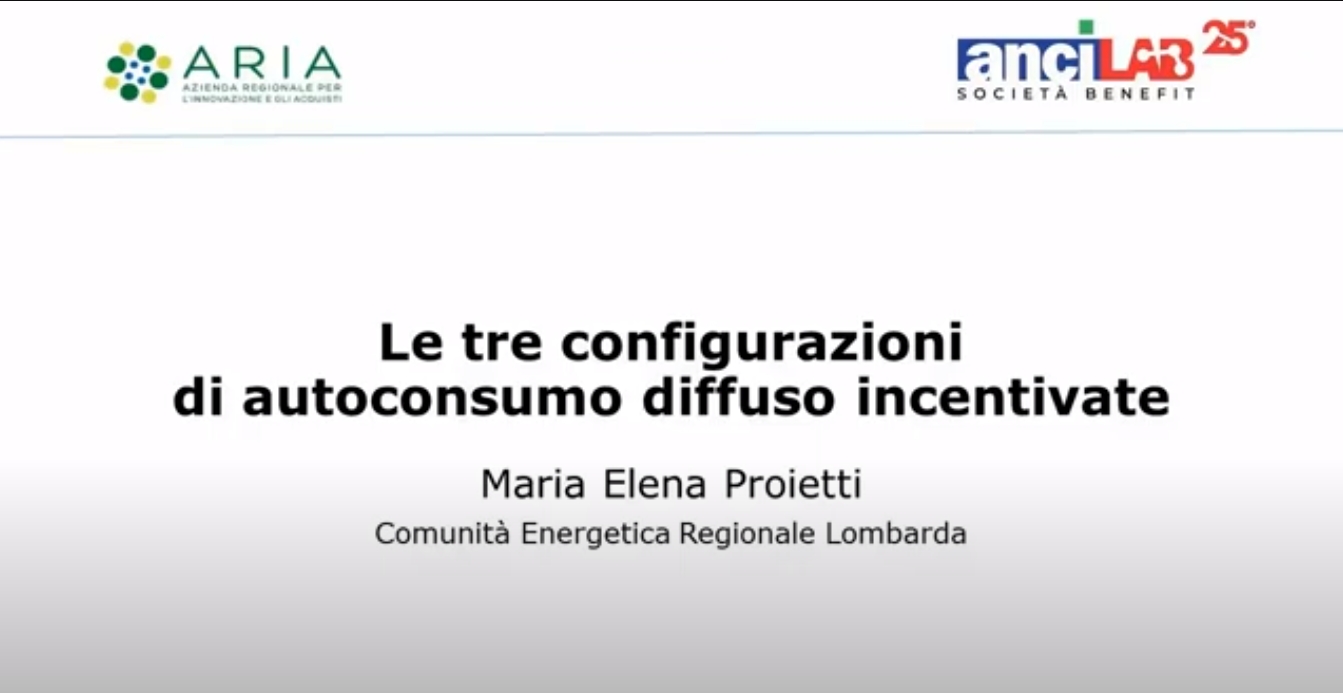 Il Decreto Cacer in breve - Le configurazioni di autoconsumo incentivate