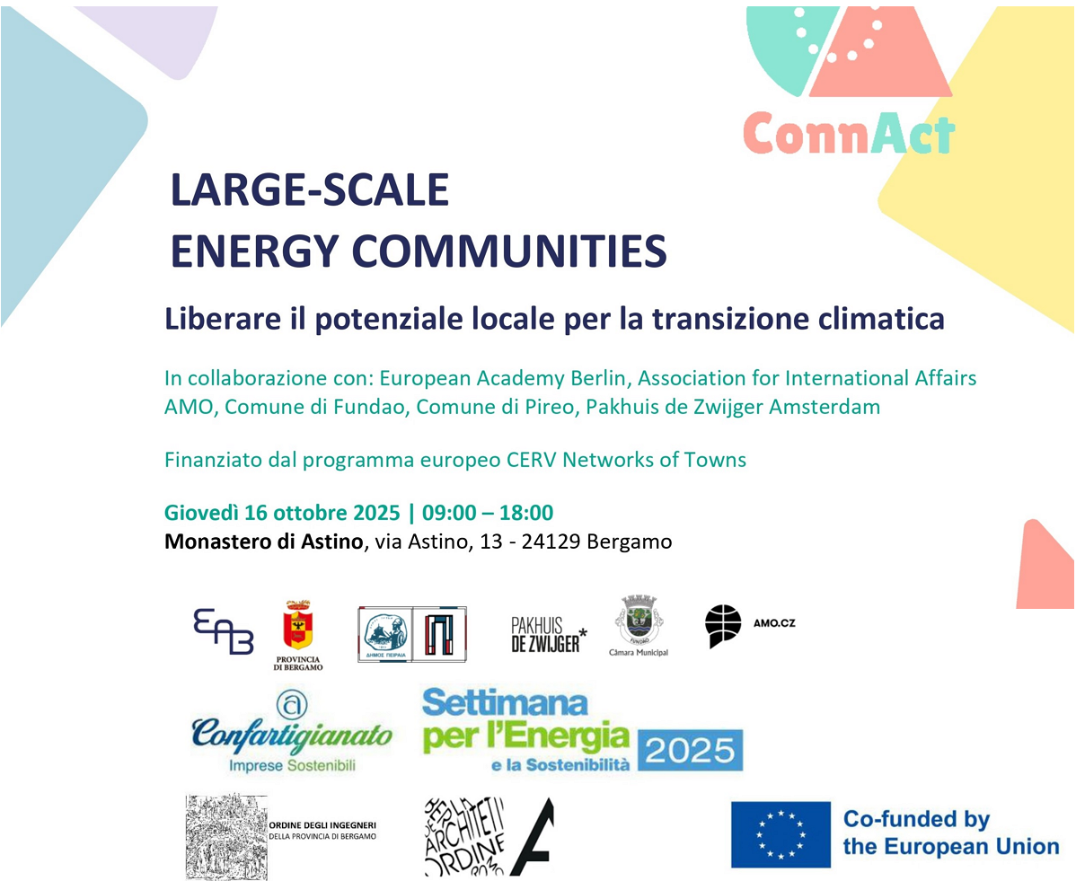 LARGE-SCALE ENERGY COMMUNITIES Liberare il potenziale locale per la transizione climatica LARGE-SCALE ENERGY COMMUNITIES Liberare il potenziale locale per la transizione climatica