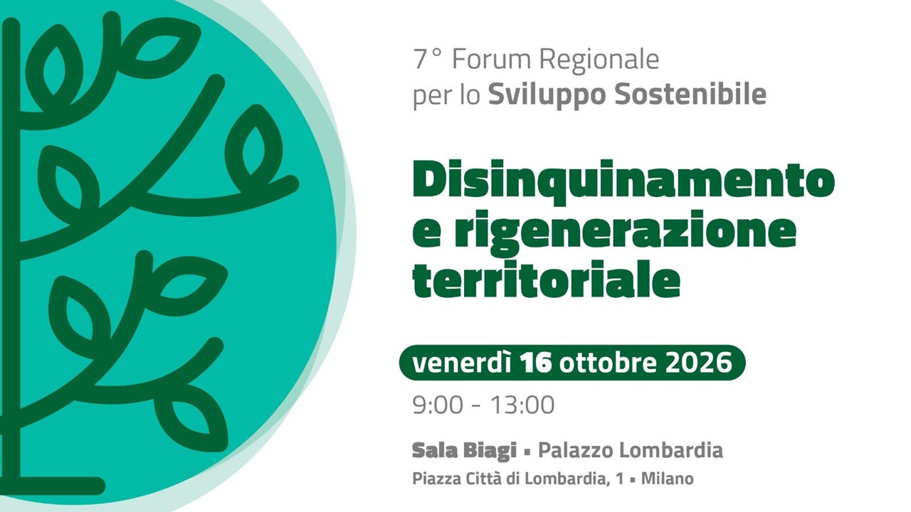 16 ottobre - 7&deg; Forum Regionale per lo Sviluppo Sostenibile
